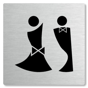 WC společné, 100x100mm, stříbrná, Nevada
